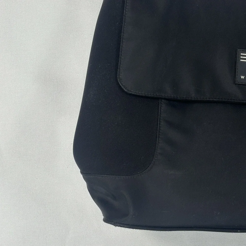 Vintage Esprit Neoprene Black Messenger Bag Y2K Adjustable Strap Crossbody
